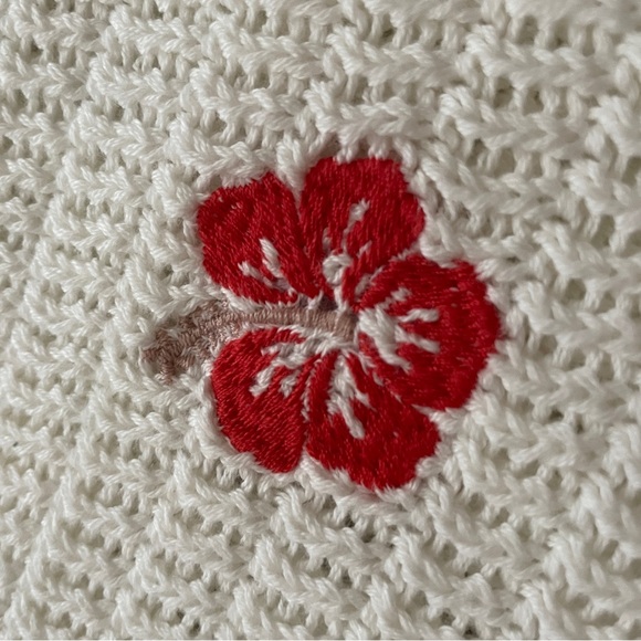 Wild Fable White Knit with Embroidered Hibiscus Set Size XXL - Picture 10 of 10